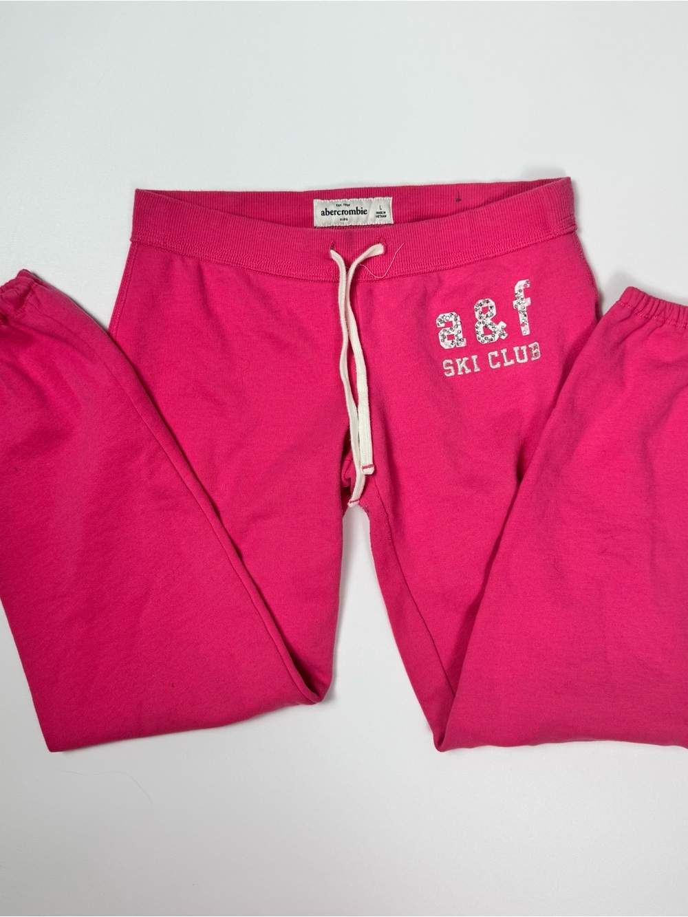 Abercrombie & Fitch Girls' Hot Pink Ski Club Jogger Pants